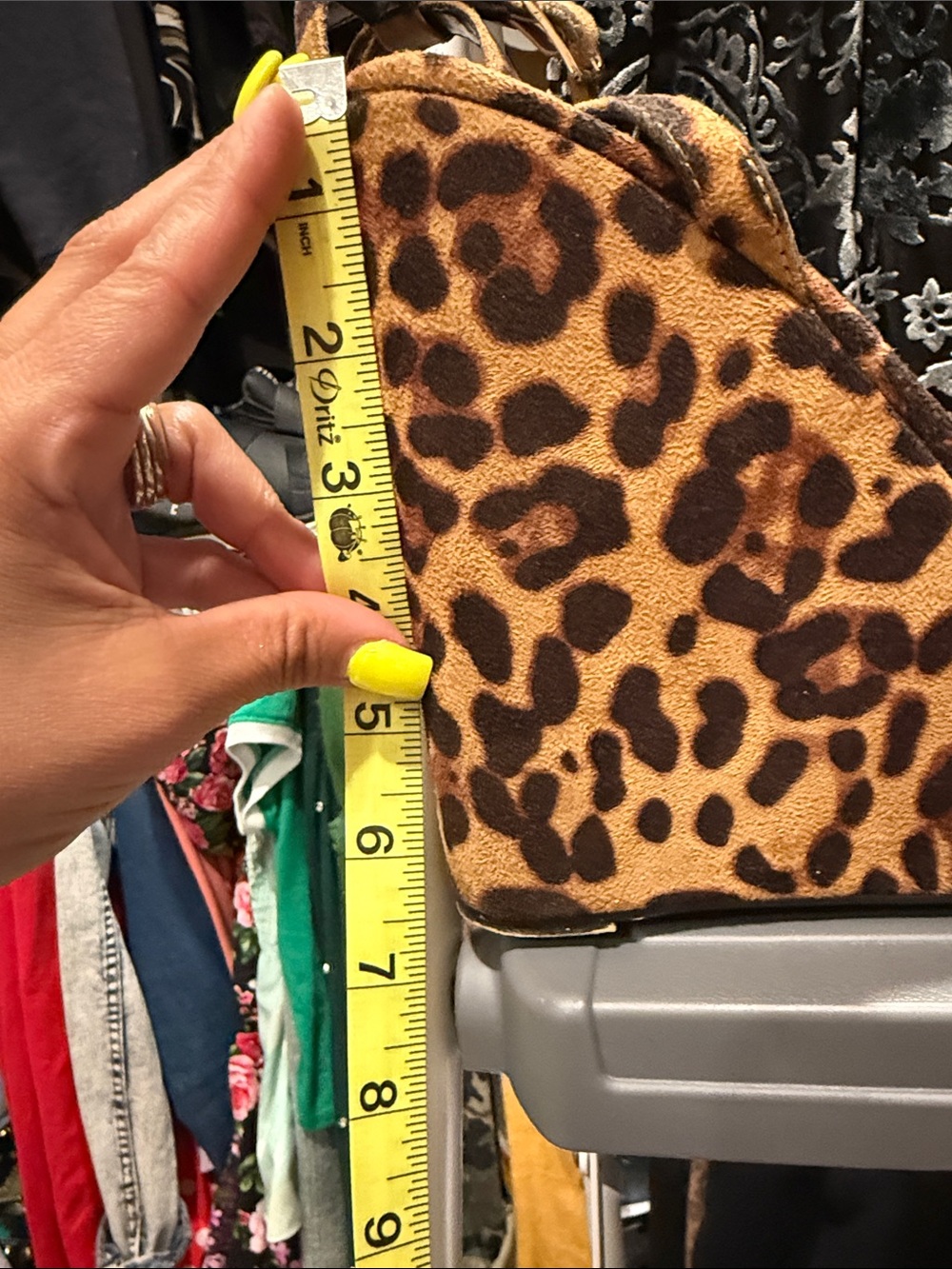 Leopard Print Platform Wedge Sandals - Picture 6 of 8
